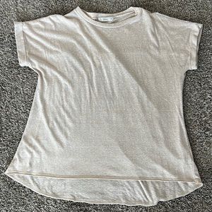 Sand Color Flowy T-Shirt